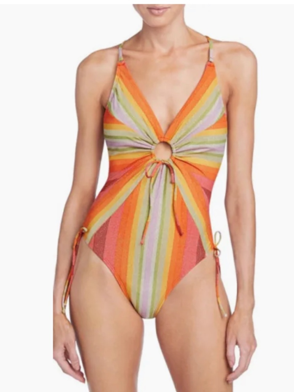 ROBIN PICCONE Mission Bay Greta Keyhole Persimi one piece swimming suit size 2